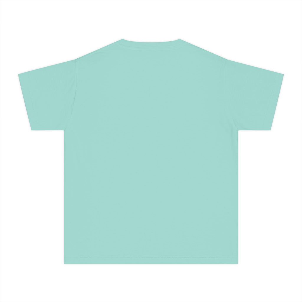Cute Highland Cow with Daisies Youth Tee | Spring Farm Animal Kids Shirt