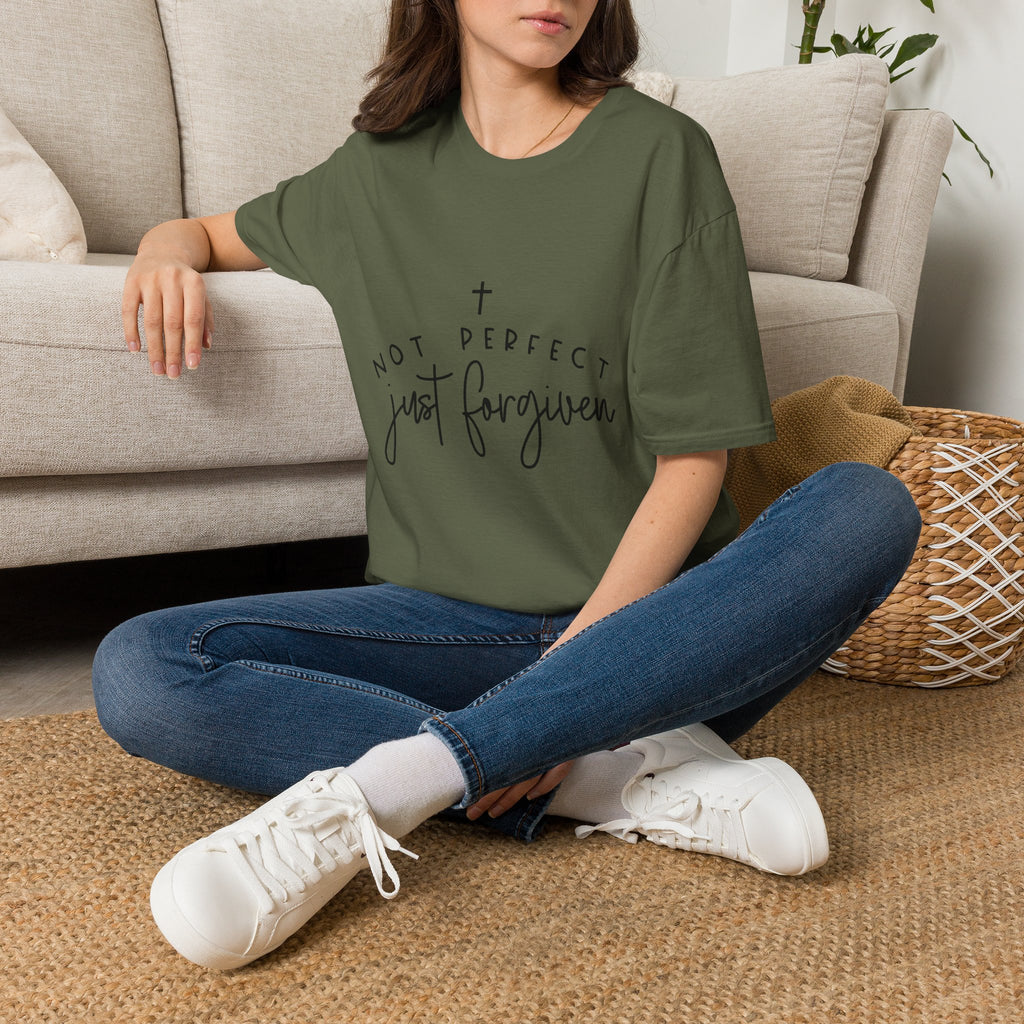 Not Perfect Just Forgiven T-Shirt — Christian Faith Inspirational Tee