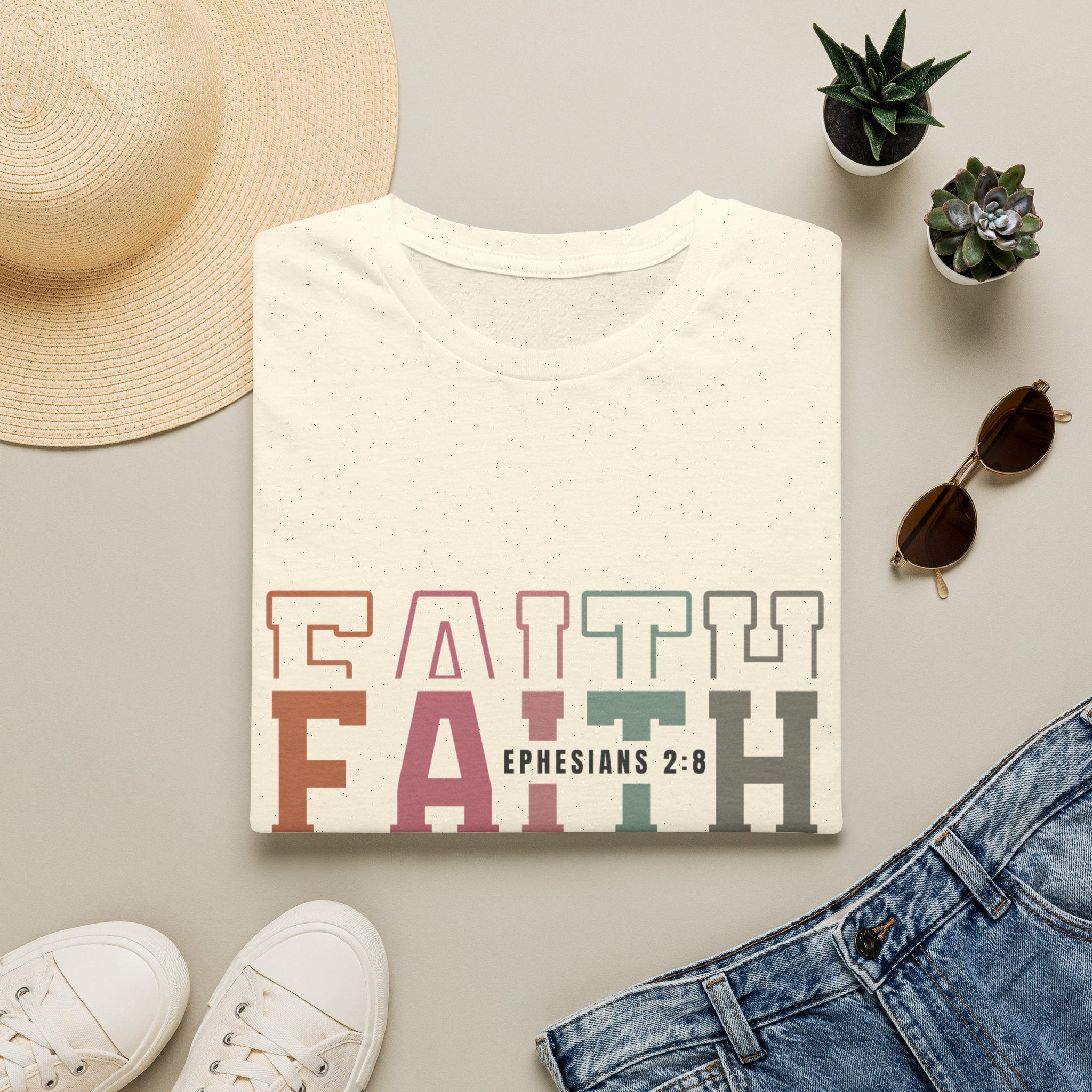 Faith Ephesians 2:8 T-Shirt — Inspirational Christian Tee