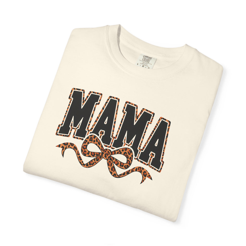 Mama Graphic T-Shirt — Leopard Bow Mom Tee