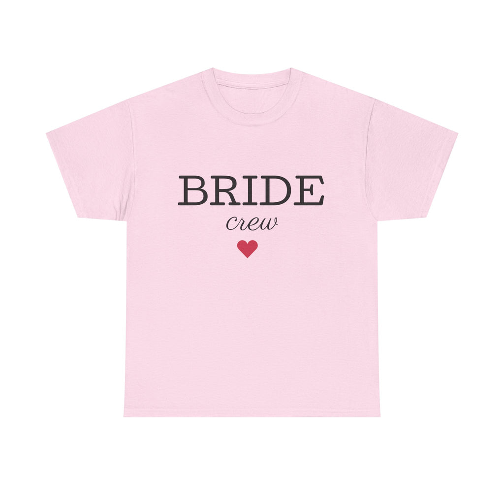 Bride Crew T-Shirt — Bachelorette Party Tee with Heart