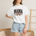 Mama Graphic T-Shirt — Leopard Bow Mom Tee
