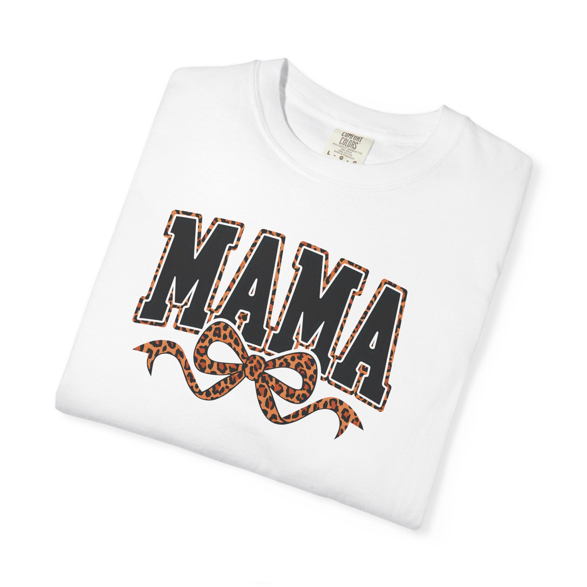 Mama Graphic T-Shirt — Leopard Bow Mom Tee