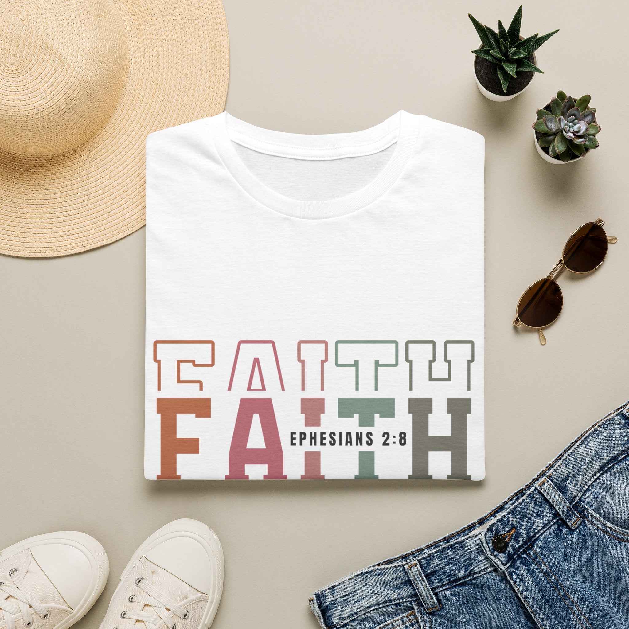 Faith Ephesians 2:8 T-Shirt — Inspirational Christian Tee