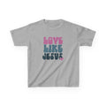 Kids T-Shirt — "Love Like Jesus" Retro Heart Christian Tee