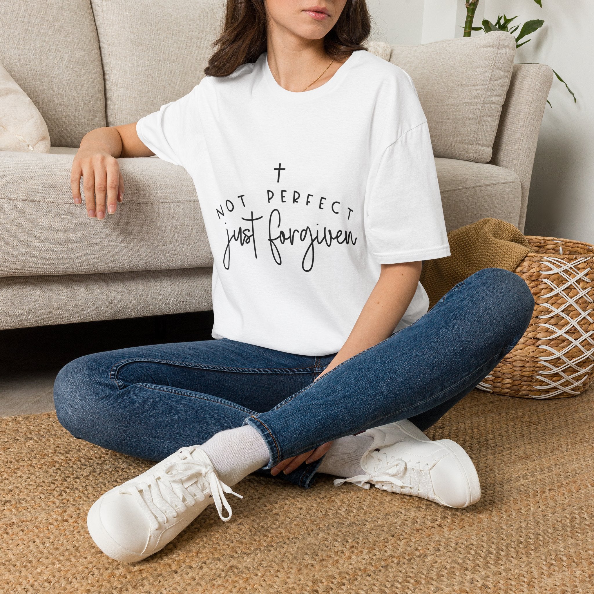 Not Perfect Just Forgiven T-Shirt — Christian Faith Inspirational Tee