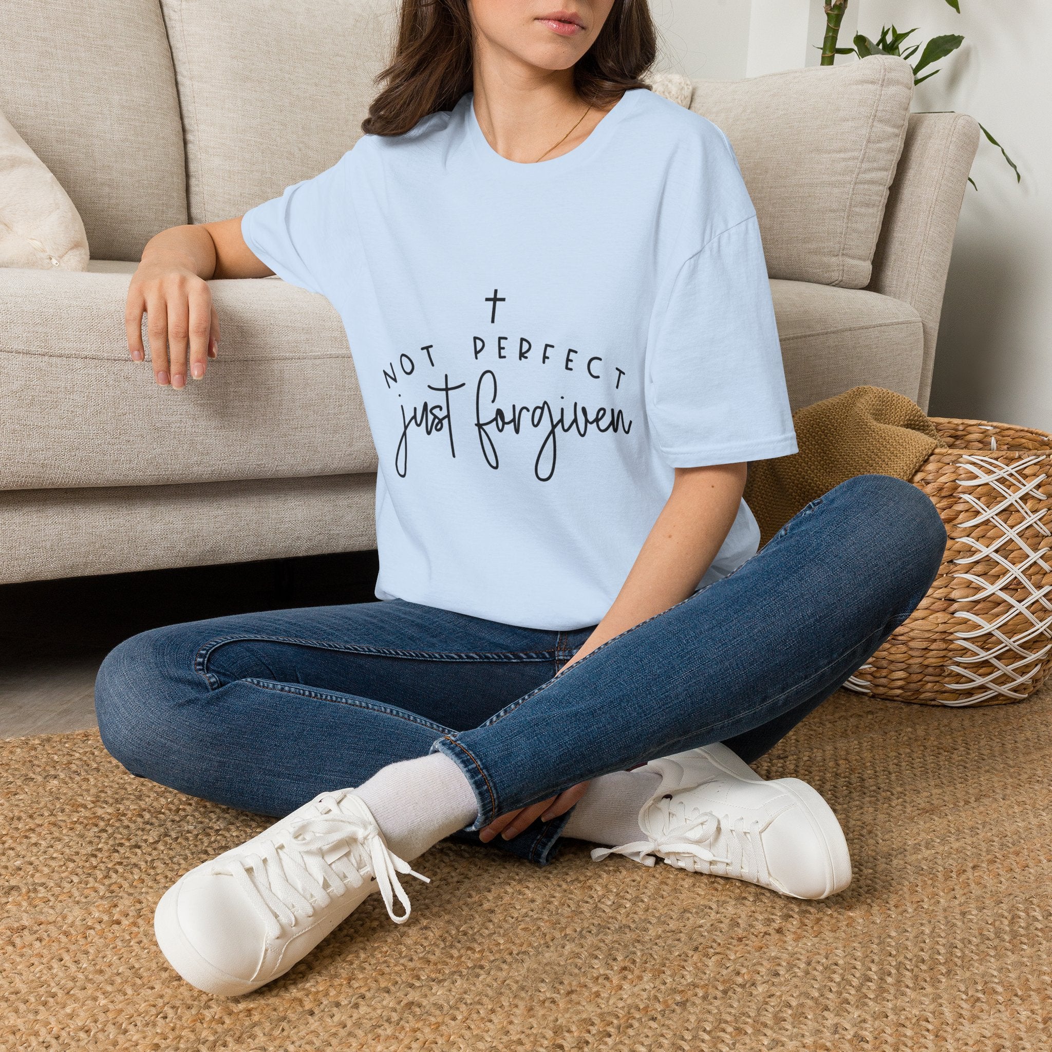 Not Perfect Just Forgiven T-Shirt — Christian Faith Inspirational Tee