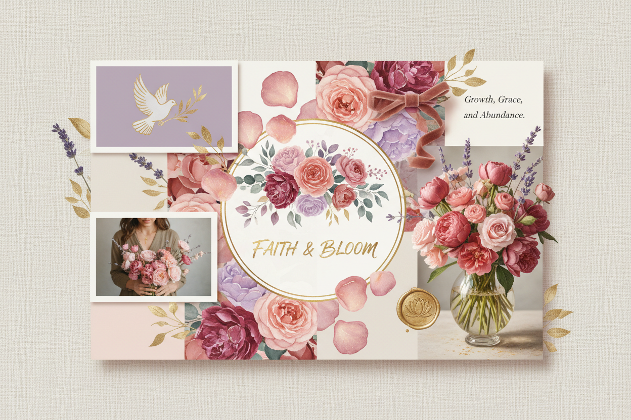 Blooming Faith Boutique Mood Board